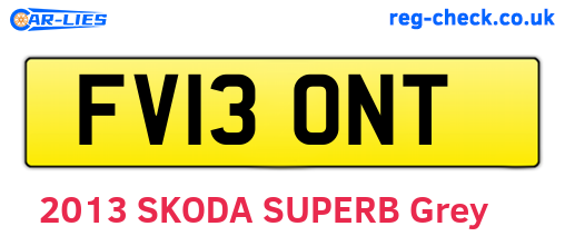 FV13ONT are the vehicle registration plates.