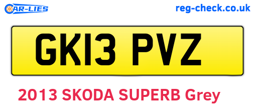 GK13PVZ are the vehicle registration plates.