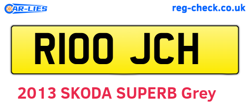 R100JCH are the vehicle registration plates.
