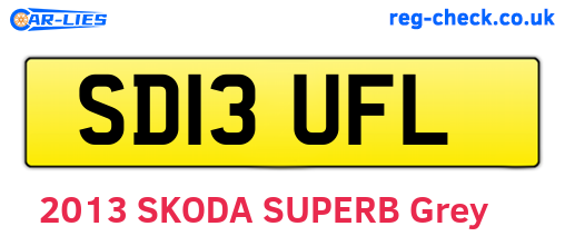 SD13UFL are the vehicle registration plates.