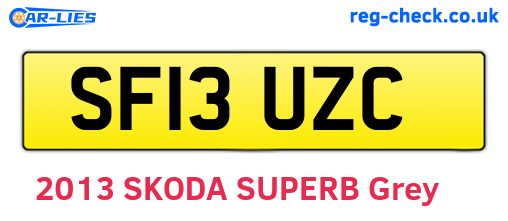 SF13UZC are the vehicle registration plates.