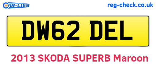 DW62DEL are the vehicle registration plates.