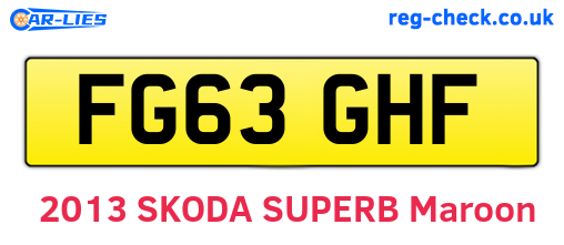 FG63GHF are the vehicle registration plates.