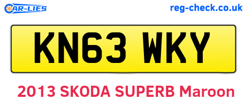 KN63WKY are the vehicle registration plates.
