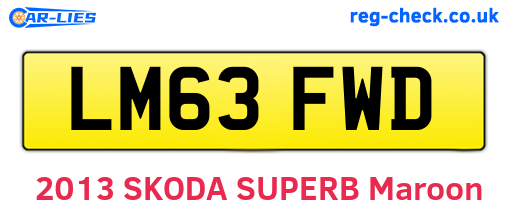 LM63FWD are the vehicle registration plates.