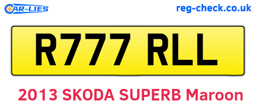 R777RLL are the vehicle registration plates.
