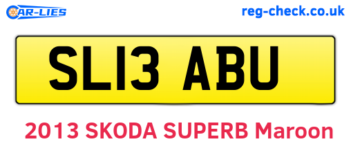 SL13ABU are the vehicle registration plates.