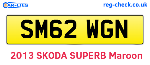 SM62WGN are the vehicle registration plates.