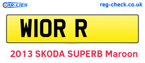 W1ORR are the vehicle registration plates.