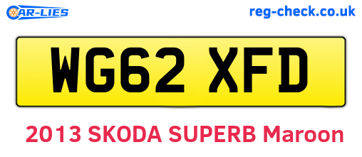WG62XFD are the vehicle registration plates.