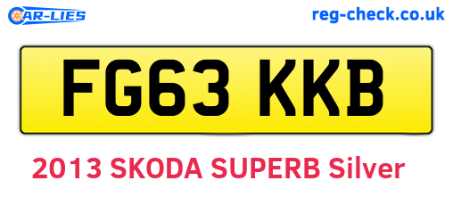 FG63KKB are the vehicle registration plates.