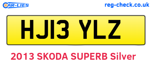 HJ13YLZ are the vehicle registration plates.