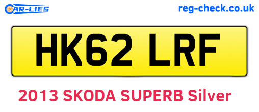 HK62LRF are the vehicle registration plates.