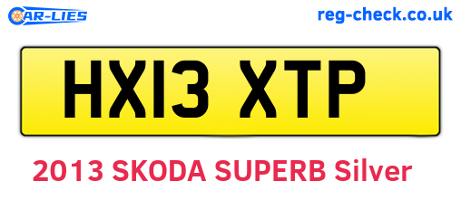 HX13XTP are the vehicle registration plates.