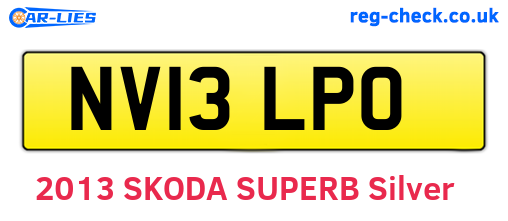 NV13LPO are the vehicle registration plates.