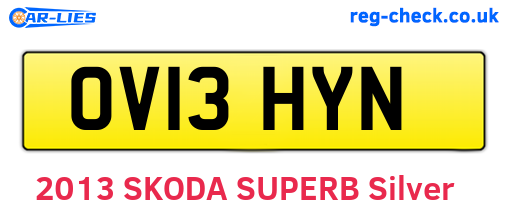 OV13HYN are the vehicle registration plates.