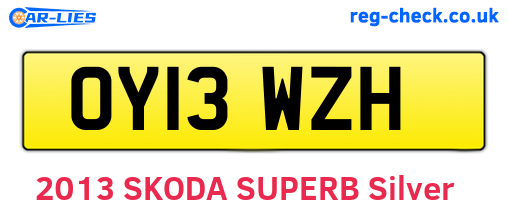 OY13WZH are the vehicle registration plates.