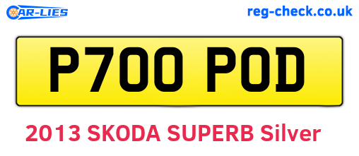 P700POD are the vehicle registration plates.
