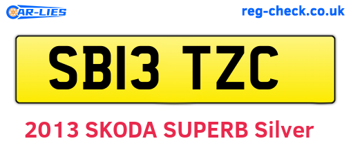 SB13TZC are the vehicle registration plates.