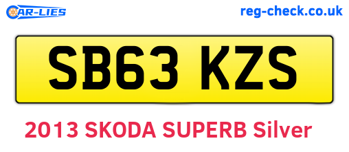 SB63KZS are the vehicle registration plates.