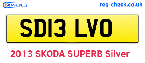 SD13LVO are the vehicle registration plates.