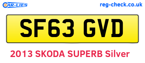 SF63GVD are the vehicle registration plates.