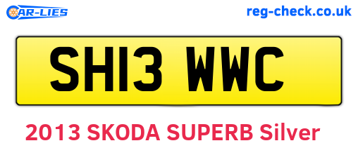 SH13WWC are the vehicle registration plates.