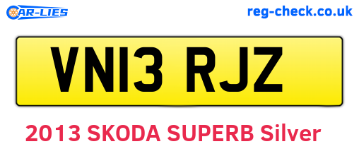 VN13RJZ are the vehicle registration plates.