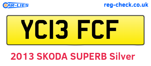 YC13FCF are the vehicle registration plates.