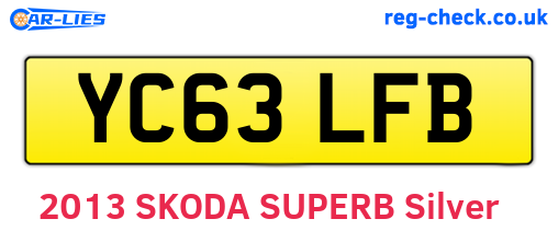 YC63LFB are the vehicle registration plates.