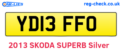 YD13FFO are the vehicle registration plates.
