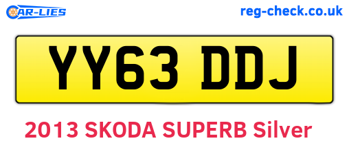 YY63DDJ are the vehicle registration plates.