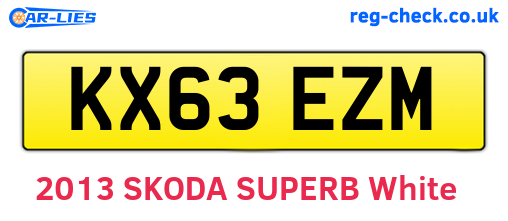 KX63EZM are the vehicle registration plates.