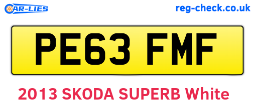 PE63FMF are the vehicle registration plates.