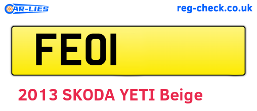FEO1 are the vehicle registration plates.