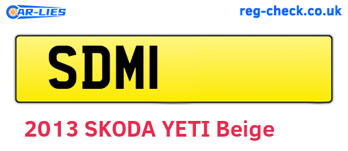 SDM1 are the vehicle registration plates.