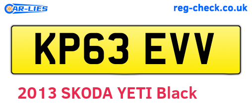 KP63EVV are the vehicle registration plates.