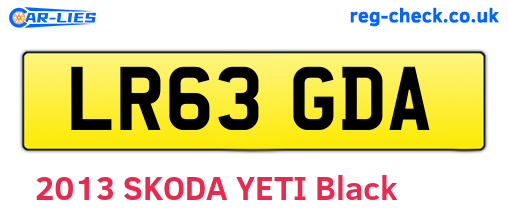LR63GDA are the vehicle registration plates.