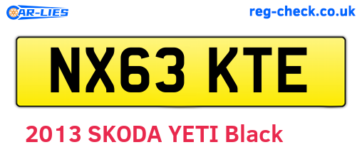NX63KTE are the vehicle registration plates.