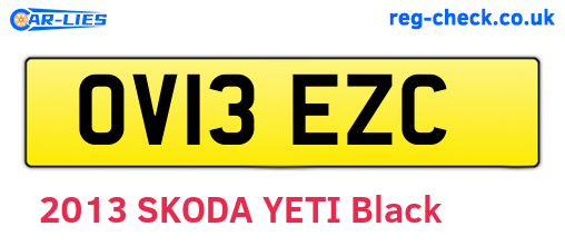 OV13EZC are the vehicle registration plates.