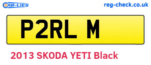 P2RLM are the vehicle registration plates.