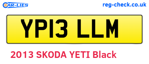 YP13LLM are the vehicle registration plates.