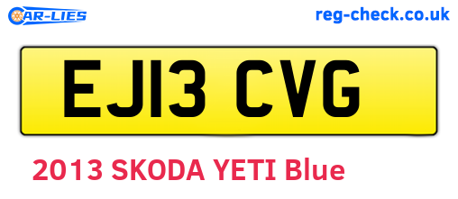 EJ13CVG are the vehicle registration plates.