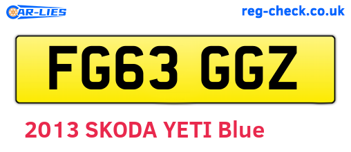 FG63GGZ are the vehicle registration plates.