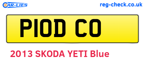 P10DCO are the vehicle registration plates.
