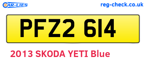 PFZ2614 are the vehicle registration plates.
