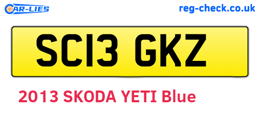 SC13GKZ are the vehicle registration plates.