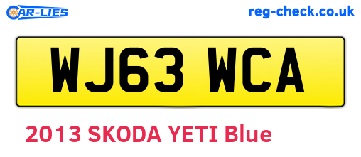 WJ63WCA are the vehicle registration plates.