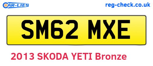 SM62MXE are the vehicle registration plates.
