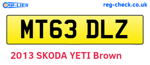 MT63DLZ are the vehicle registration plates.